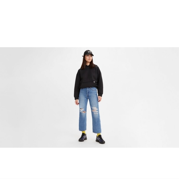 NWT Levi's Ribcage Straight Ankle Jeans, Distressed, After Love, Size 29x27 - Picture 10 of 15